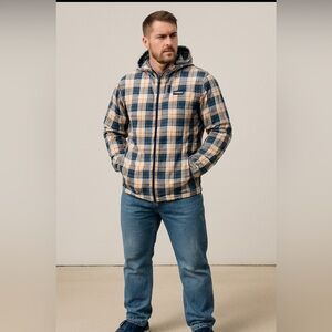 Patagonia Checkered Jacket in Orange and Black